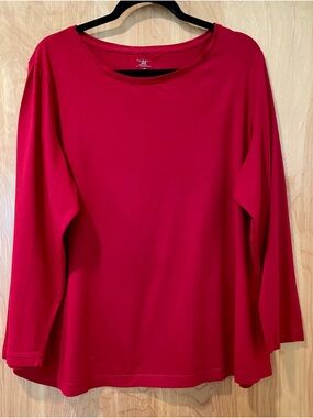 Source Unknown Bright Red Long Sleeve Tee